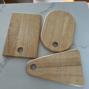 3 wood studio nova cutting boards. Gently used.